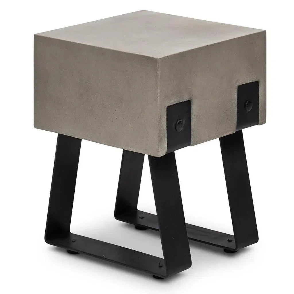 Industrial Fiber Reinforced Concrete Side Table - LOOMLAN - Urbia - Outdoor Side Tables