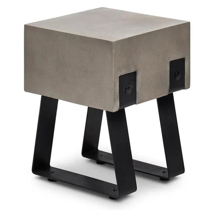 Industrial Fiber Reinforced Concrete Side Table - LOOMLAN - Urbia - Outdoor Side Tables