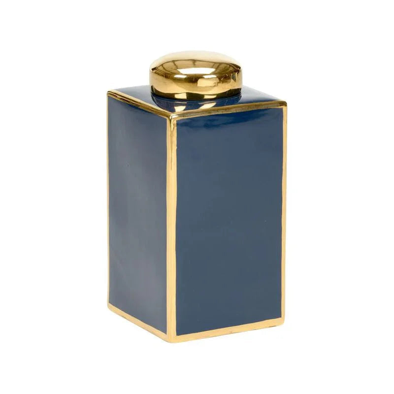 Infinity And Blue Glazed Yond Ceramic Canister - LOOMLAN - Wildwood - Vases & Jars