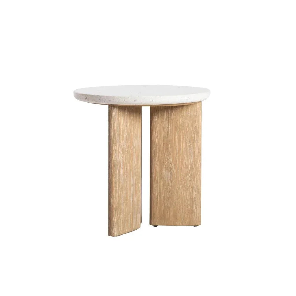 Infinity Terrazzo Top Round Side Table - LOOMLAN - LH Imports - Side Tables