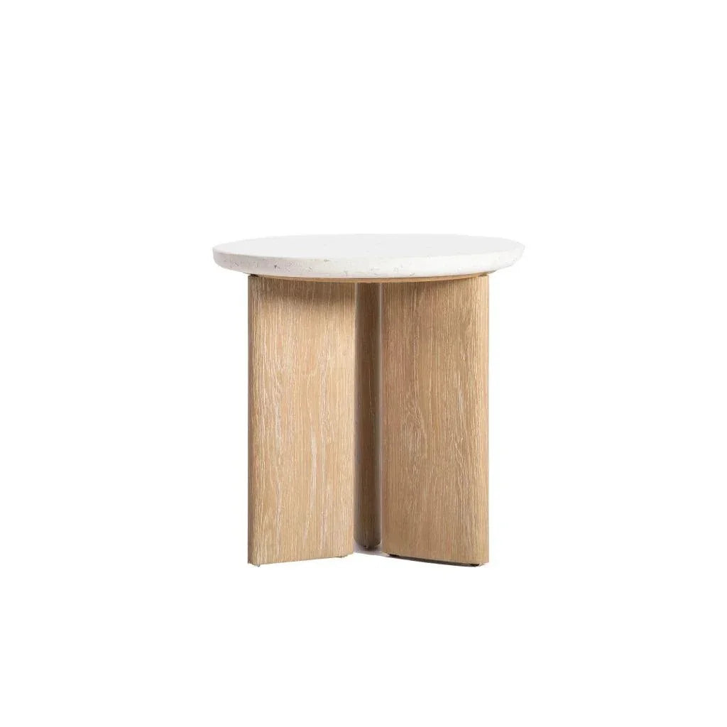 Infinity Terrazzo Top Round Side Table - LOOMLAN - LH Imports - Side Tables