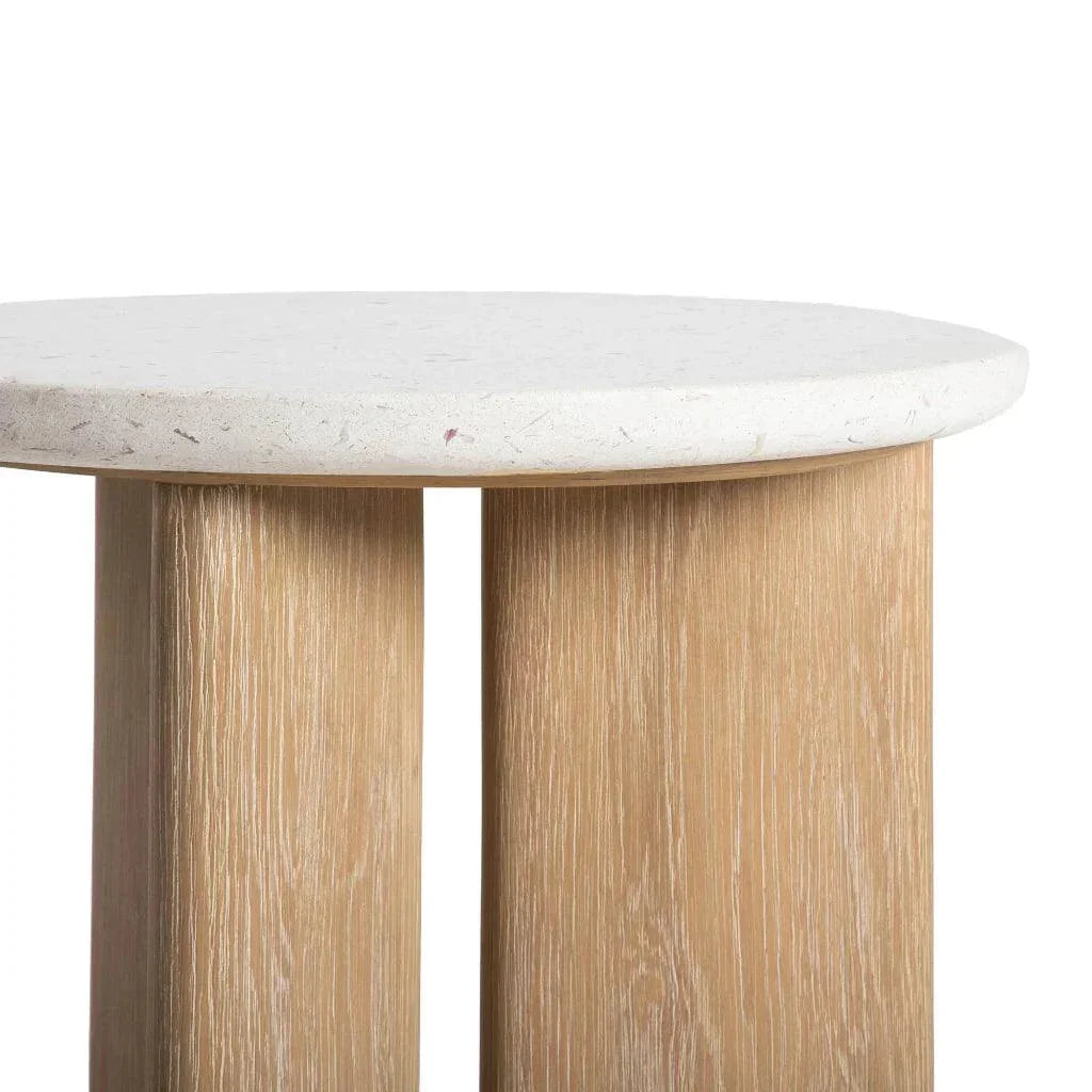 Infinity Terrazzo Top Round Side Table - LOOMLAN - LH Imports - Side Tables