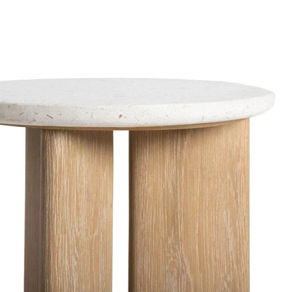 Infinity Terrazzo Top Round Side Table - LOOMLAN - LH Imports - Side Tables