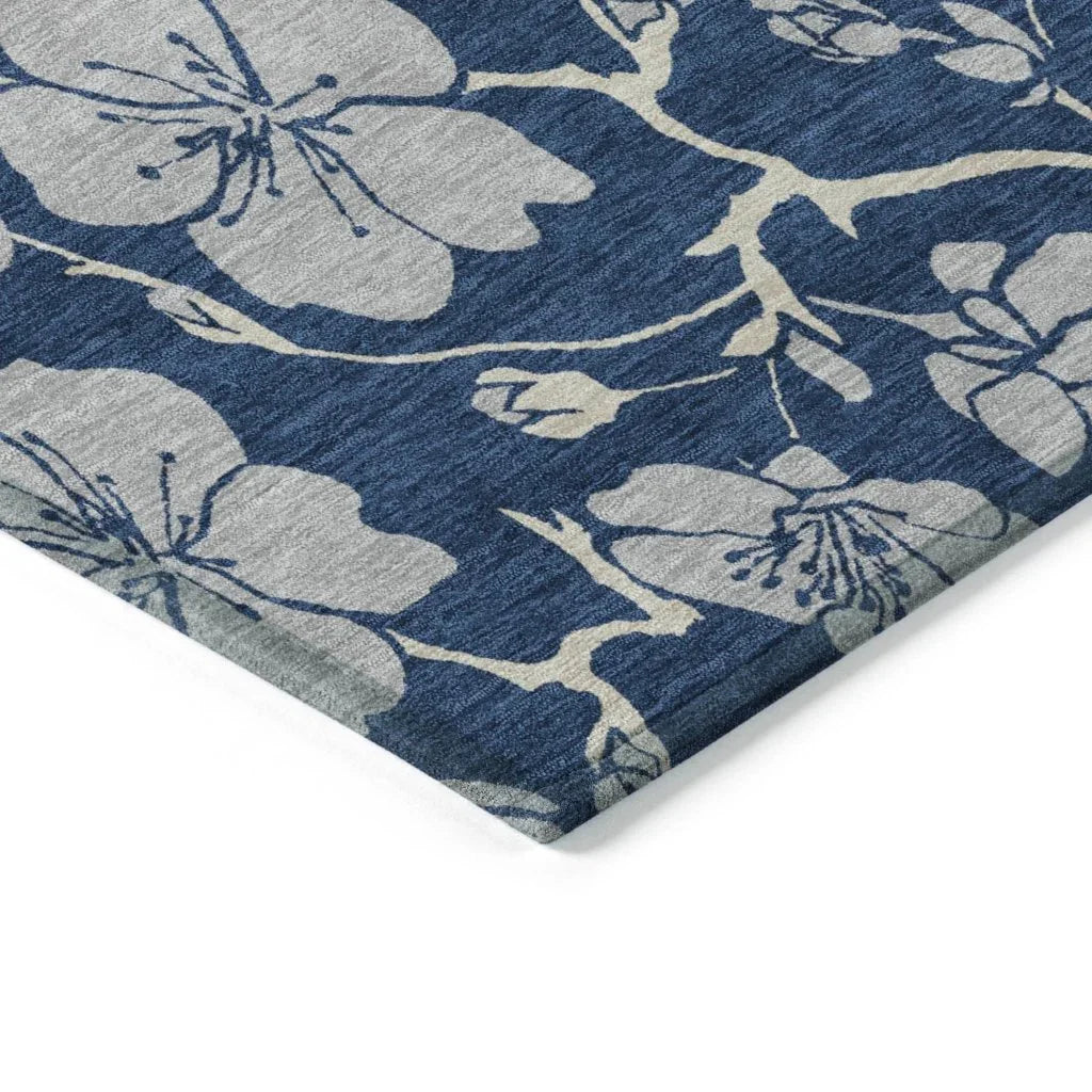 Inoa Blue Washable Indoor-Outdoor Rug-Outdoor Rugs-LOOMLAN Rugs-LOOMLAN