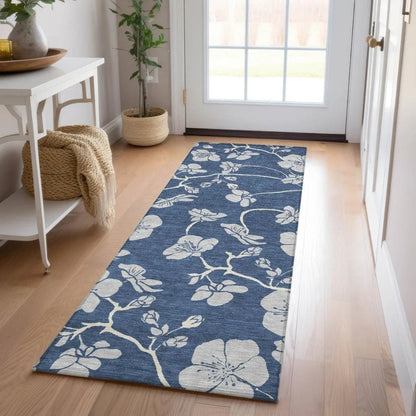 Inoa Blue Washable Indoor-Outdoor Rug-Outdoor Rugs-LOOMLAN Rugs-LOOMLAN