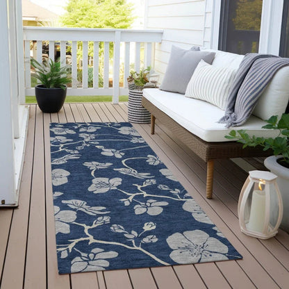 Inoa Blue Washable Indoor-Outdoor Rug-Outdoor Rugs-LOOMLAN Rugs-LOOMLAN