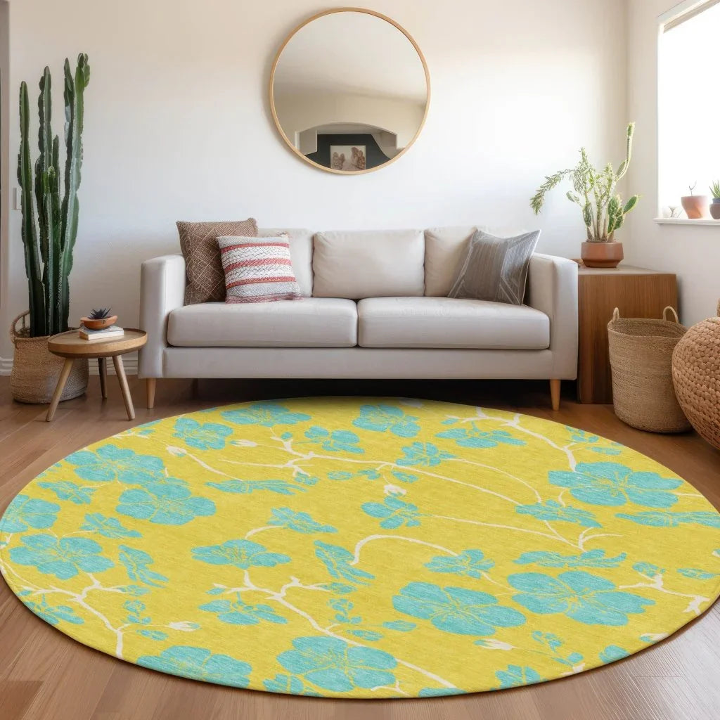 Inoa Gold Washable Indoor-Outdoor Rug-Outdoor Rugs-LOOMLAN Rugs-LOOMLAN