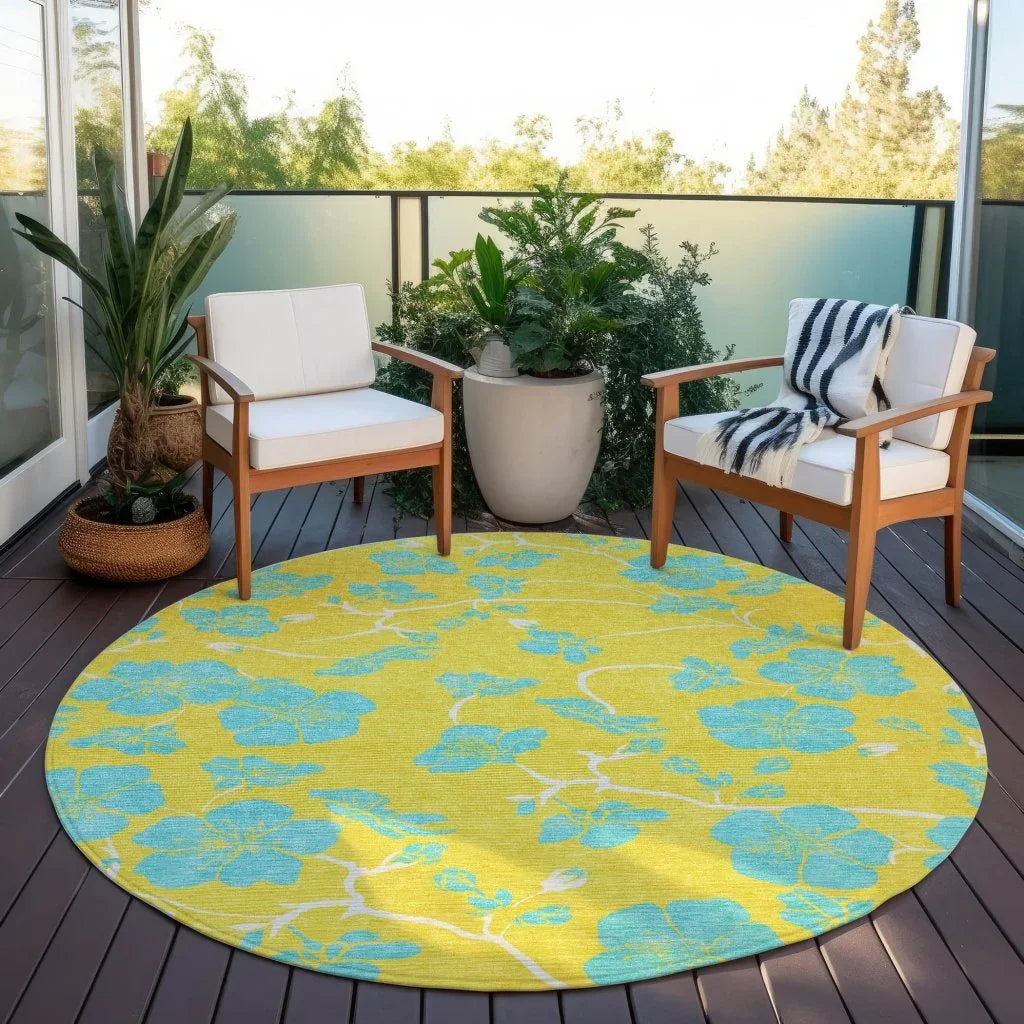 Inoa Gold Washable Indoor-Outdoor Rug-Outdoor Rugs-LOOMLAN Rugs-LOOMLAN