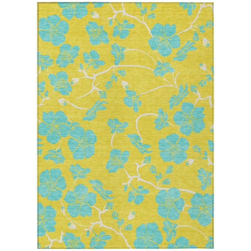 Inoa Gold Washable Indoor-Outdoor Rug-Outdoor Rugs-LOOMLAN Rugs-2'6" x 3'10"-LOOMLAN