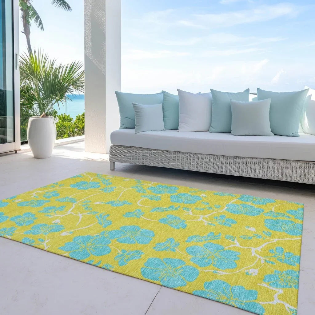 Inoa Gold Washable Indoor-Outdoor Rug-Outdoor Rugs-LOOMLAN Rugs-LOOMLAN