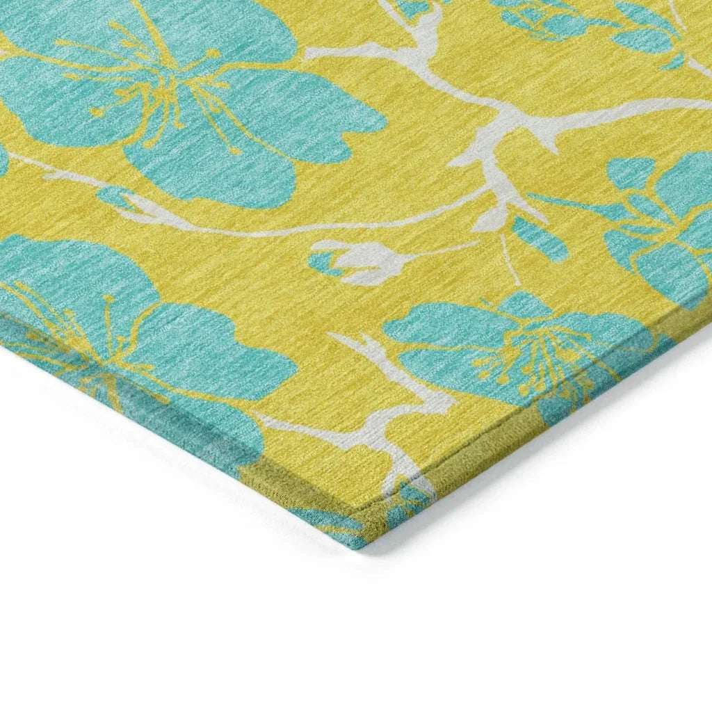 Inoa Gold Washable Indoor-Outdoor Rug-Outdoor Rugs-LOOMLAN Rugs-LOOMLAN