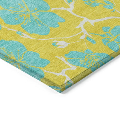 Inoa Gold Washable Indoor-Outdoor Rug-Outdoor Rugs-LOOMLAN Rugs-LOOMLAN