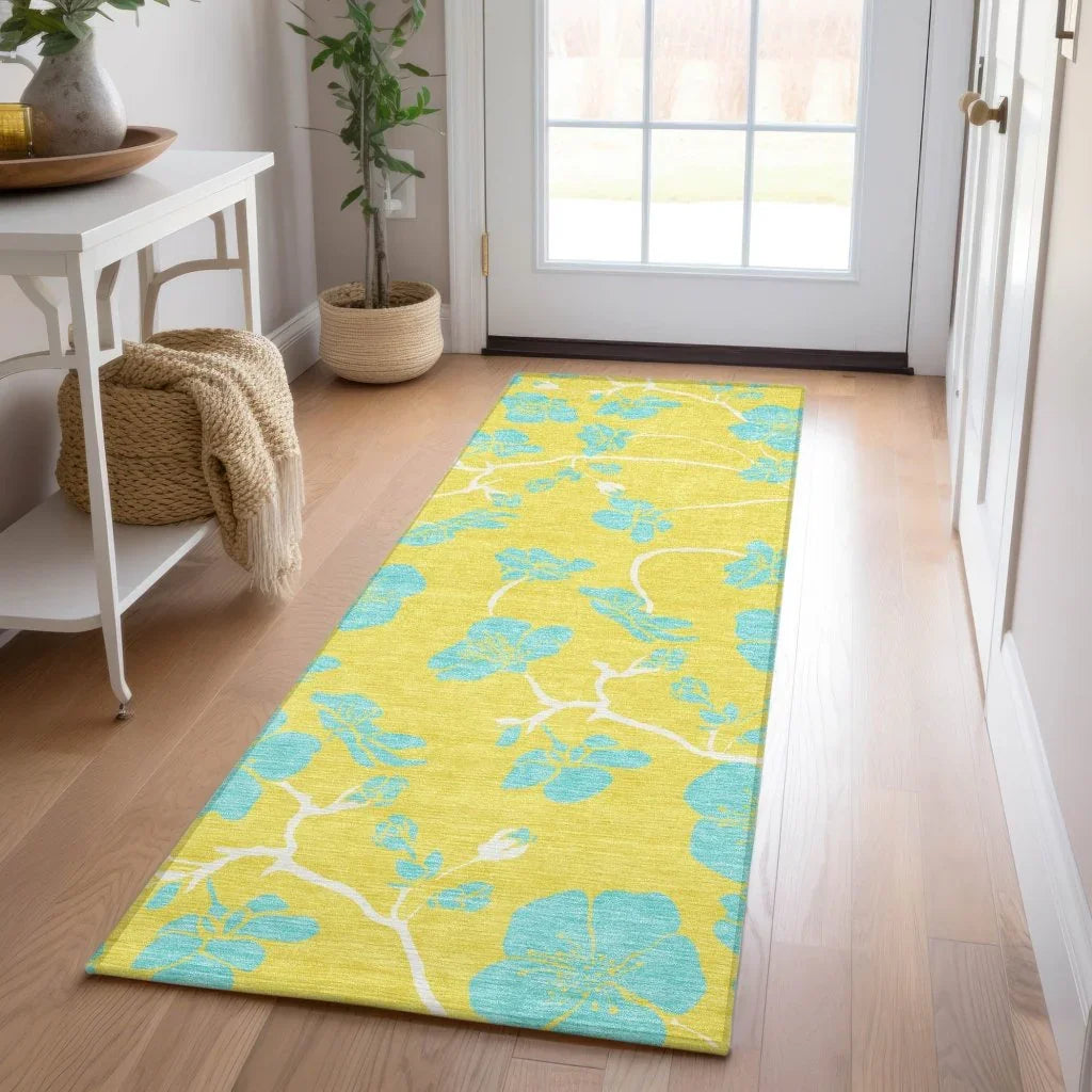 Inoa Gold Washable Indoor-Outdoor Rug-Outdoor Rugs-LOOMLAN Rugs-LOOMLAN