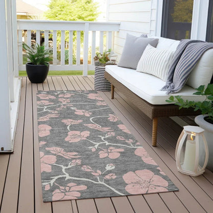 Inoa Gray Washable Indoor-Outdoor Rug-Outdoor Rugs-LOOMLAN Rugs-LOOMLAN