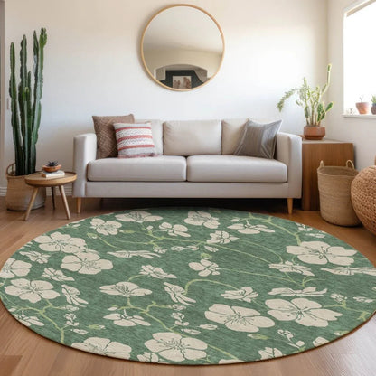 Inoa Green Washable Indoor-Outdoor Rug-Outdoor Rugs-LOOMLAN Rugs-LOOMLAN
