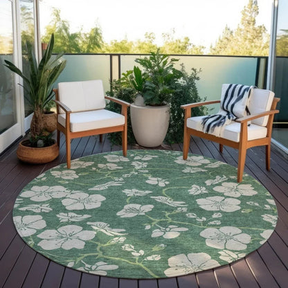 Inoa Green Washable Indoor-Outdoor Rug-Outdoor Rugs-LOOMLAN Rugs-LOOMLAN
