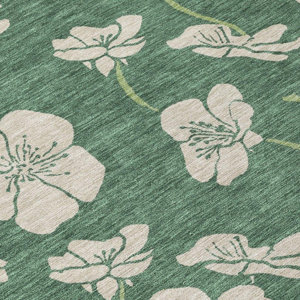Inoa Green Washable Indoor-Outdoor Rug-Outdoor Rugs-LOOMLAN Rugs-LOOMLAN