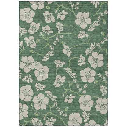 Inoa Green Washable Indoor-Outdoor Rug-Outdoor Rugs-LOOMLAN Rugs-2'6" x 3'10"-LOOMLAN
