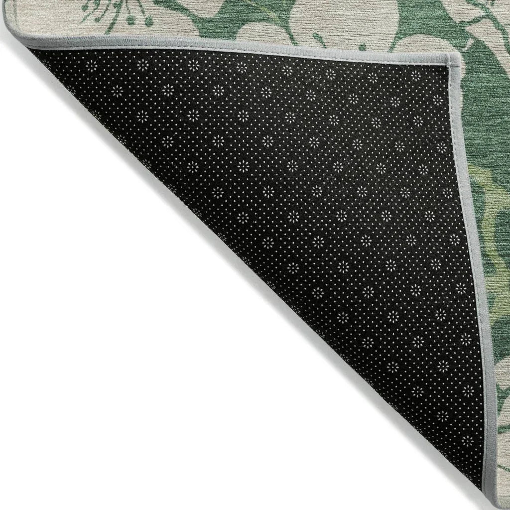 Inoa Green Washable Indoor-Outdoor Rug-Outdoor Rugs-LOOMLAN Rugs-LOOMLAN