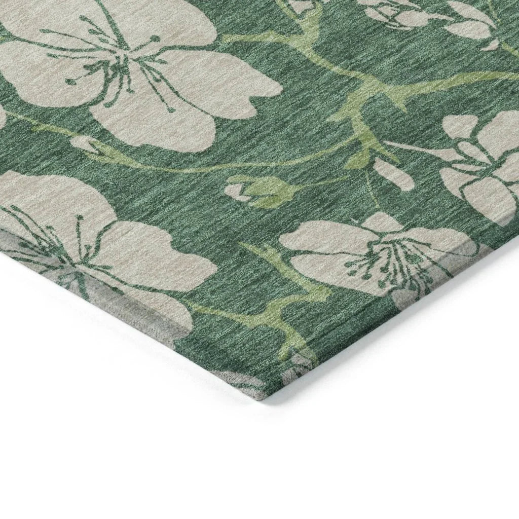 Inoa Green Washable Indoor-Outdoor Rug-Outdoor Rugs-LOOMLAN Rugs-LOOMLAN