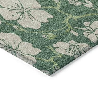 Inoa Green Washable Indoor-Outdoor Rug-Outdoor Rugs-LOOMLAN Rugs-LOOMLAN