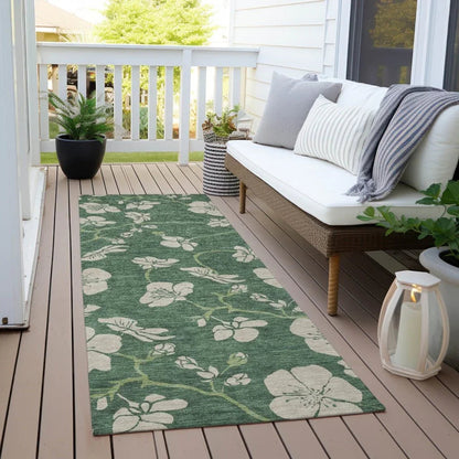 Inoa Green Washable Indoor-Outdoor Rug-Outdoor Rugs-LOOMLAN Rugs-LOOMLAN