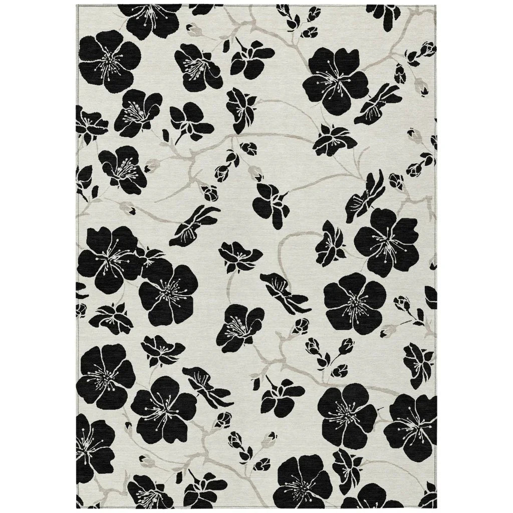 Inoa Ivory Washable Indoor-Outdoor Rug-Outdoor Rugs-LOOMLAN Rugs-2'6" x 3'10"-LOOMLAN