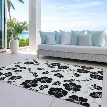 Inoa Ivory Washable Indoor-Outdoor Rug-Outdoor Rugs-LOOMLAN Rugs-LOOMLAN