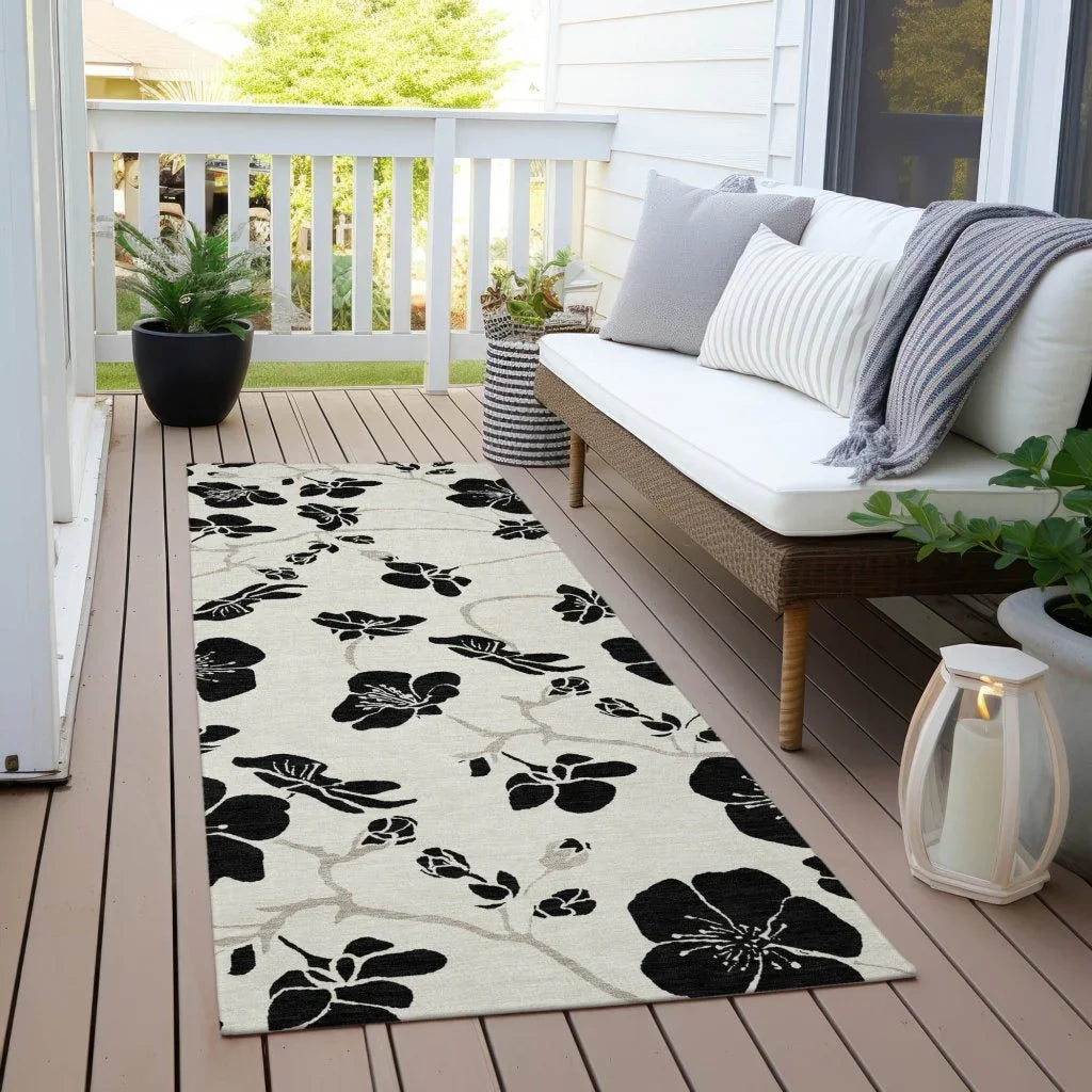 Inoa Ivory Washable Indoor-Outdoor Rug-Outdoor Rugs-LOOMLAN Rugs-LOOMLAN