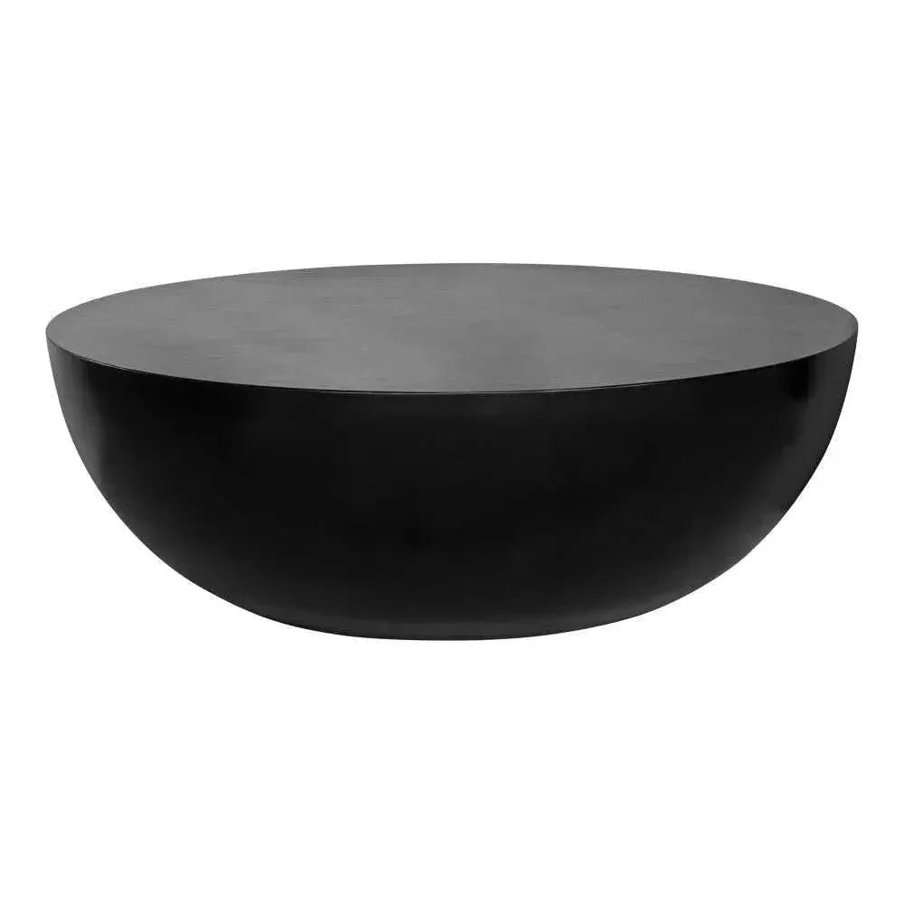Insitu Concrete Black Round Coffee Table - LOOMLAN - Moe's Home - Coffee Tables