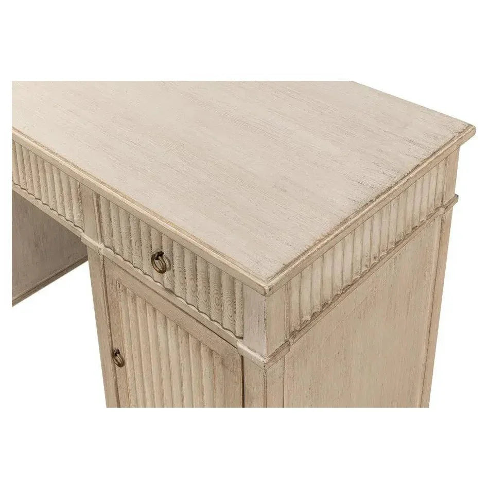 Inspire Desk Stone Grey-Home Office Desks-Sarreid-LOOMLAN