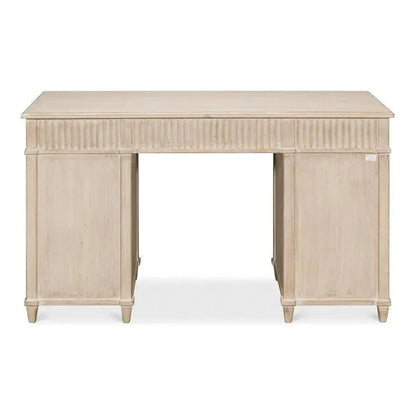 Inspire Desk Stone Grey-Home Office Desks-Sarreid-LOOMLAN