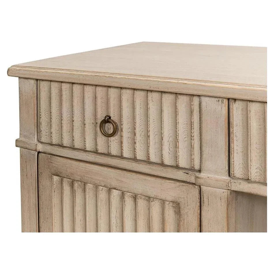 Inspire Desk Stone Grey-Home Office Desks-Sarreid-LOOMLAN