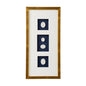 Intaglios On Navy Golden Framed Artwork-Framed Wall Art-Chelsea House-Navy I-Rectangle-LOOMLAN