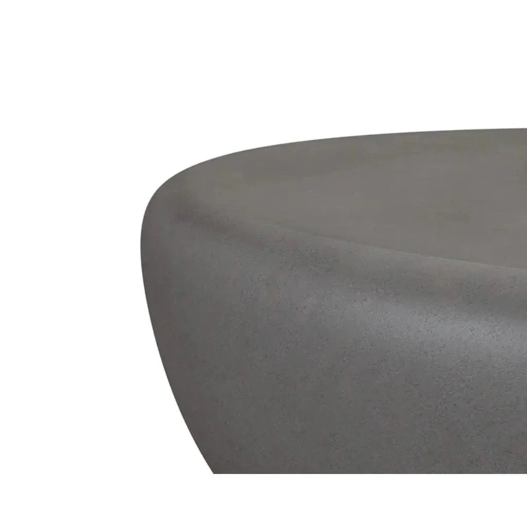 Iolite Concrete Outdoor Round Coffee Table-Outdoor Coffee Tables-SUNPAN-LOOMLAN