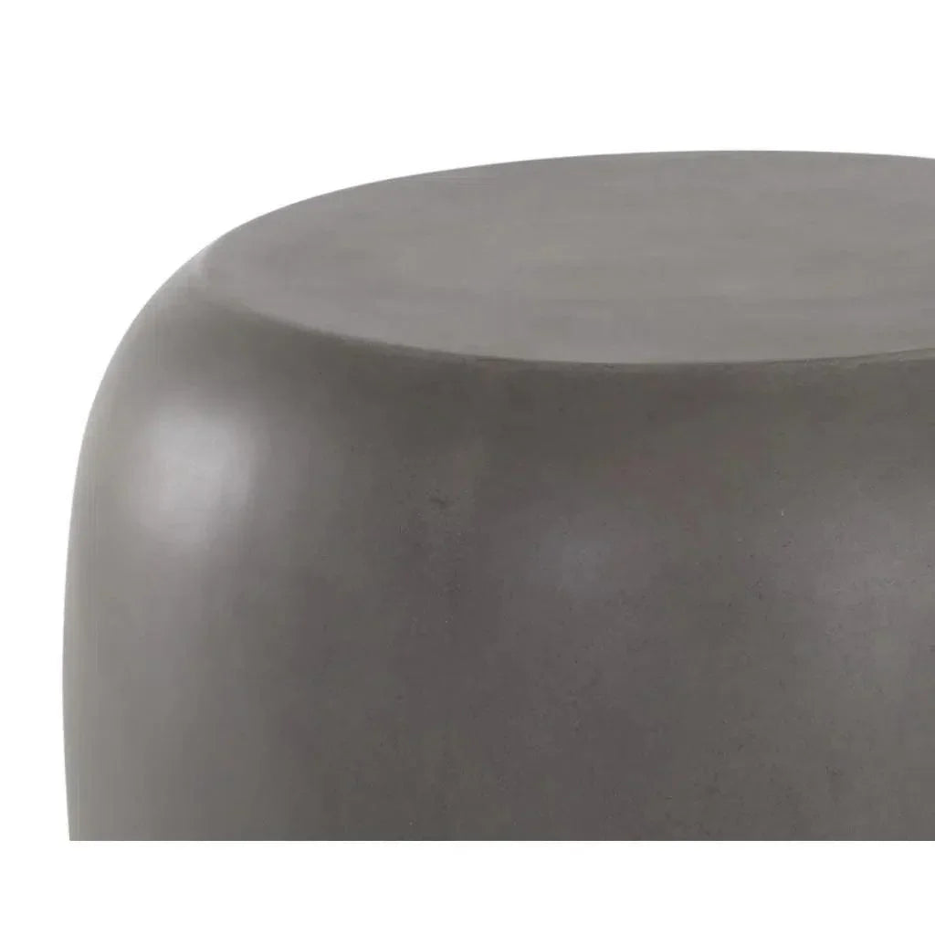 Iolite Concrete Outdoor Round End Table - LOOMLAN - SUNPAN - Outdoor Side Tables