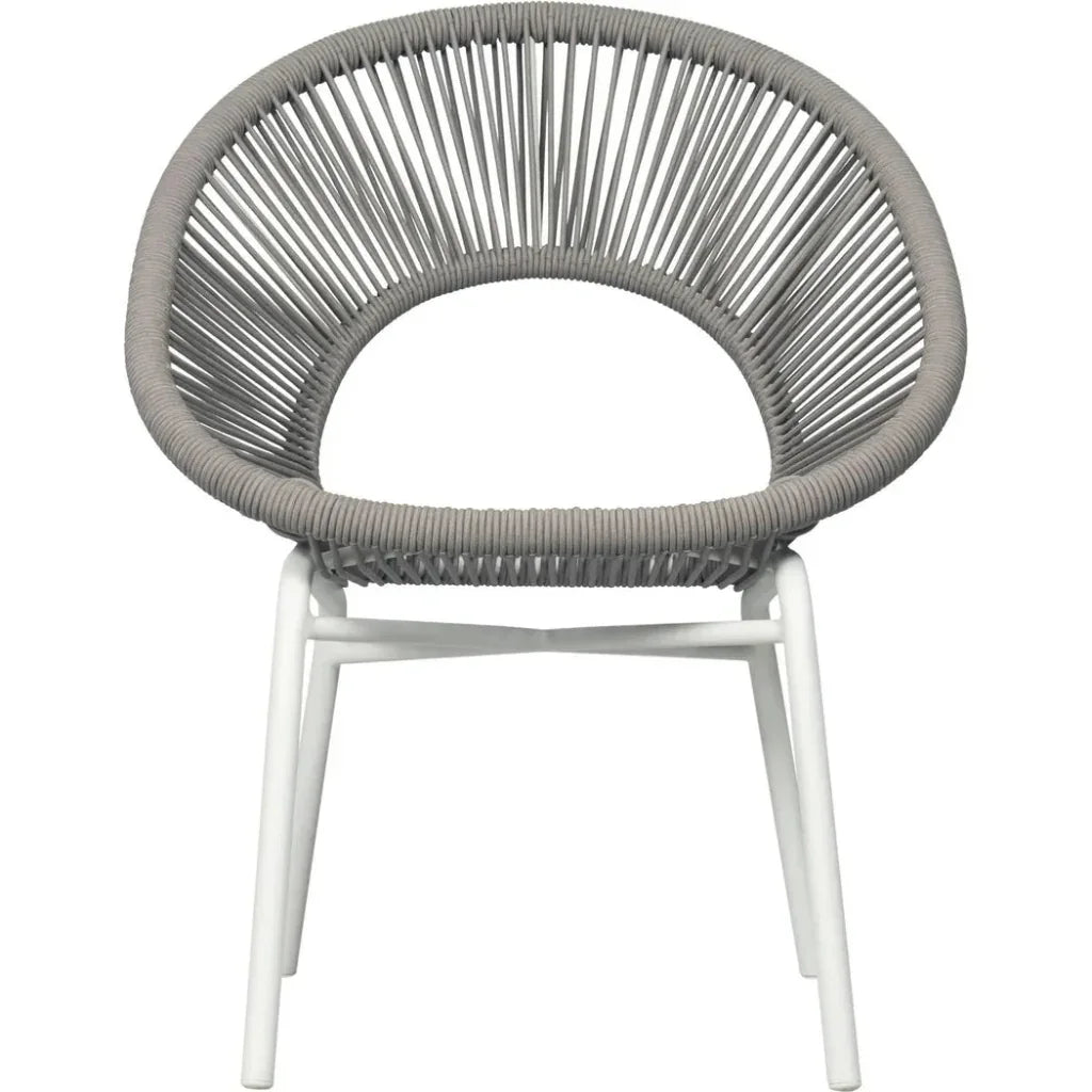 Ionian 2PC Coconut White Patio Dining Chairs-Outdoor Dining Chairs-Seasonal Living-LOOMLAN