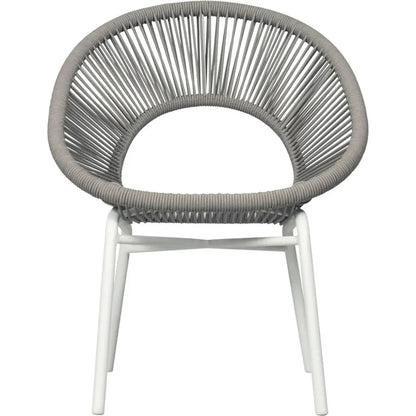 Ionian 2PC Coconut White Patio Dining Chairs-Outdoor Dining Chairs-Seasonal Living-LOOMLAN