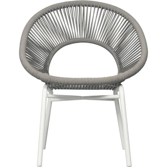 Ionian 2PC Coconut White Patio Dining Chairs-Outdoor Dining Chairs-Seasonal Living-LOOMLAN