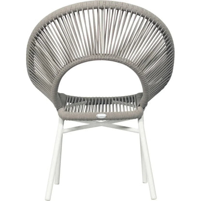 Ionian 2PC Coconut White Patio Dining Chairs-Outdoor Dining Chairs-Seasonal Living-LOOMLAN