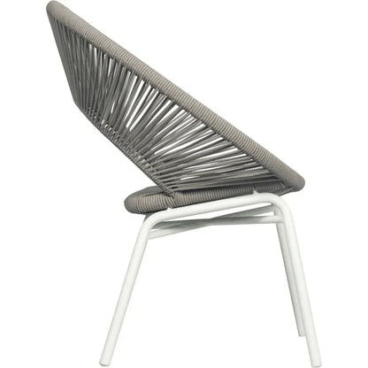 Ionian 2PC Coconut White Patio Dining Chairs-Outdoor Dining Chairs-Seasonal Living-LOOMLAN