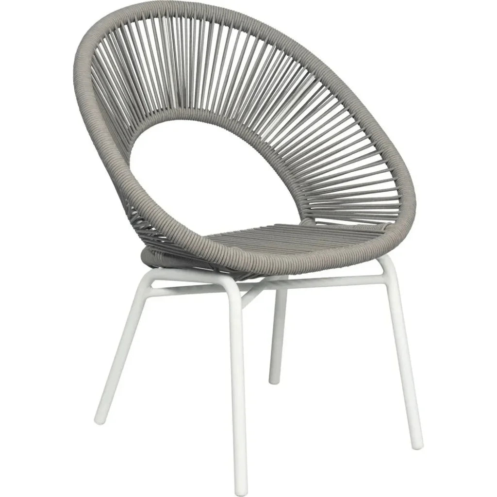 Ionian 2PC Coconut White Patio Dining Chairs-Outdoor Dining Chairs-Seasonal Living-LOOMLAN