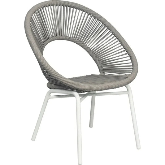 Ionian 2PC Coconut White Patio Dining Chairs-Outdoor Dining Chairs-Seasonal Living-LOOMLAN