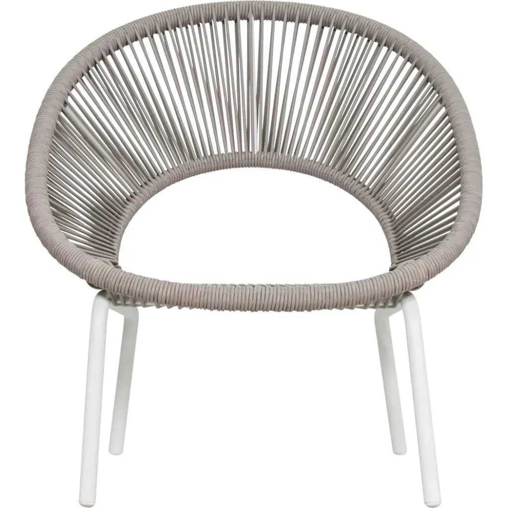Ionian Lounge Chair - White Outdoor Accent Chair-Outdoor Lounge Chairs-Seasonal Living-LOOMLAN