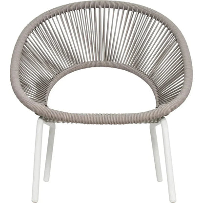 Ionian Lounge Chair - White Outdoor Accent Chair-Outdoor Lounge Chairs-Seasonal Living-LOOMLAN