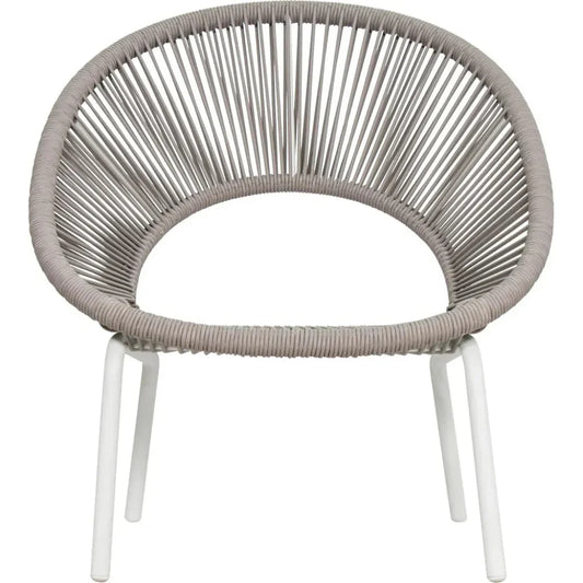 Ionian Lounge Chair - White Outdoor Accent Chair-Outdoor Lounge Chairs-Seasonal Living-LOOMLAN
