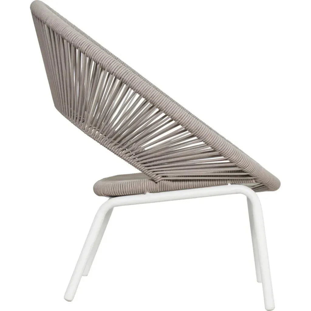 Ionian Lounge Chair - White Outdoor Accent Chair-Outdoor Lounge Chairs-Seasonal Living-LOOMLAN