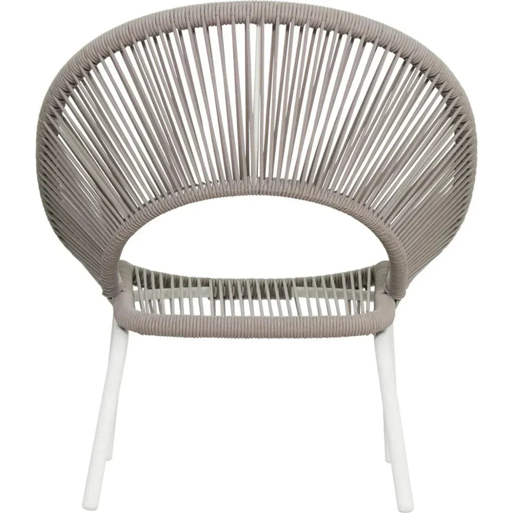 Ionian Lounge Chair - White Outdoor Accent Chair-Outdoor Lounge Chairs-Seasonal Living-LOOMLAN