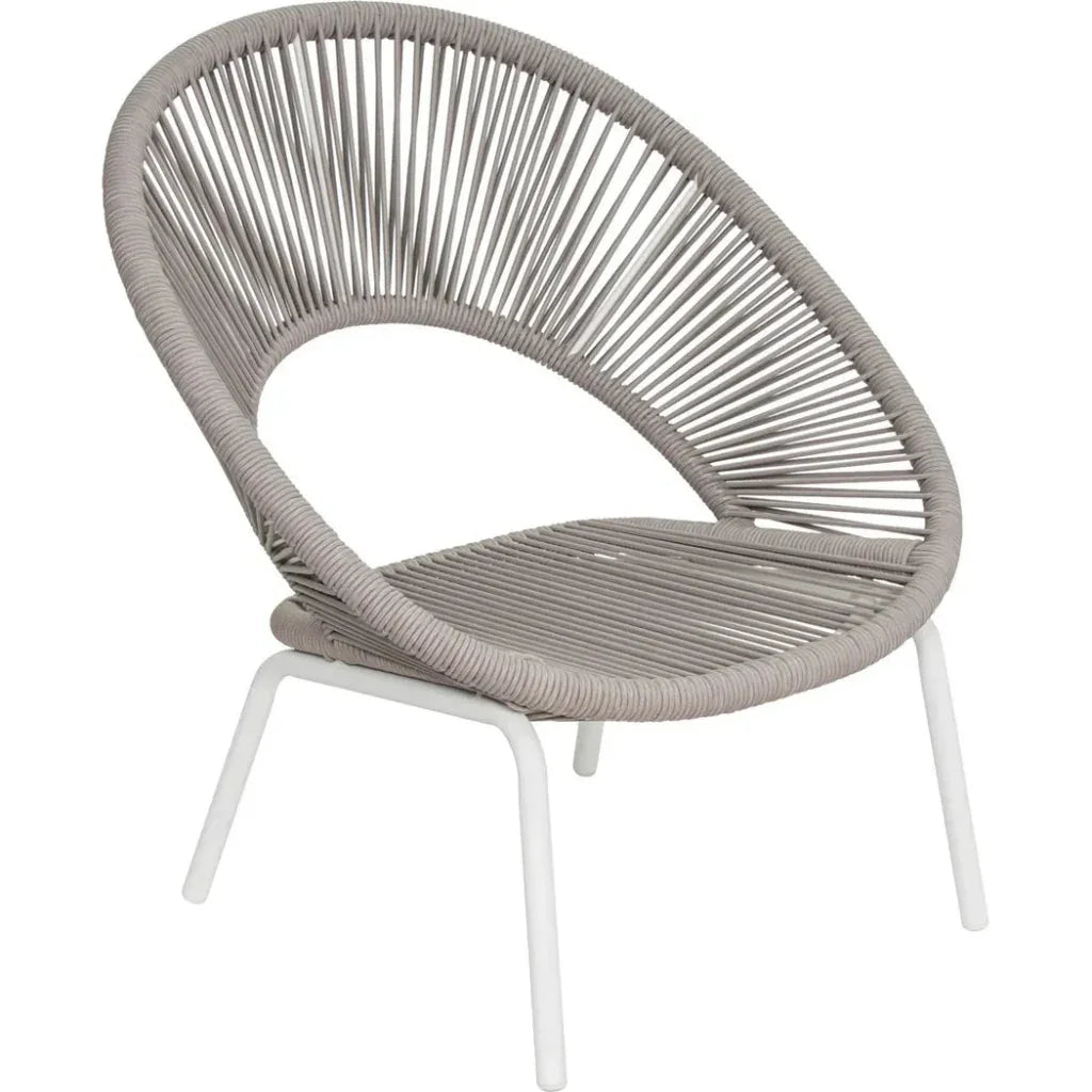Ionian Lounge Chair - White Outdoor Accent Chair-Outdoor Lounge Chairs-Seasonal Living-LOOMLAN