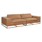 Ira Sofa Camel Leather Modern With Gold Base - LOOMLAN - SUNPAN - Sofas & Loveseats